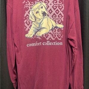 Comfort Collection Dog Graphic Long Sleeve Shirt